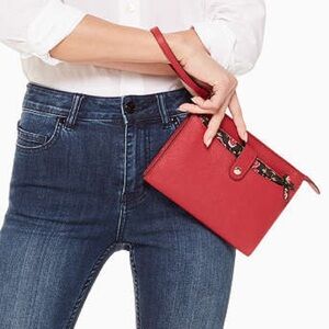 Kate Spade New York Laurel Way Hazy Rose Red Large Roxanna Wristlet